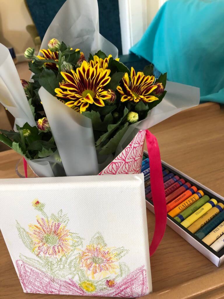 Drawing of Pot of Flowers