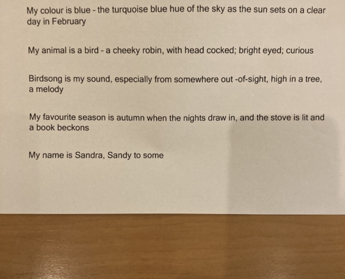 Sandra Carter Hand poem